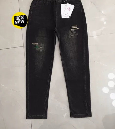 长裤，女，27和28码，弹力松紧腰时尚绣花...