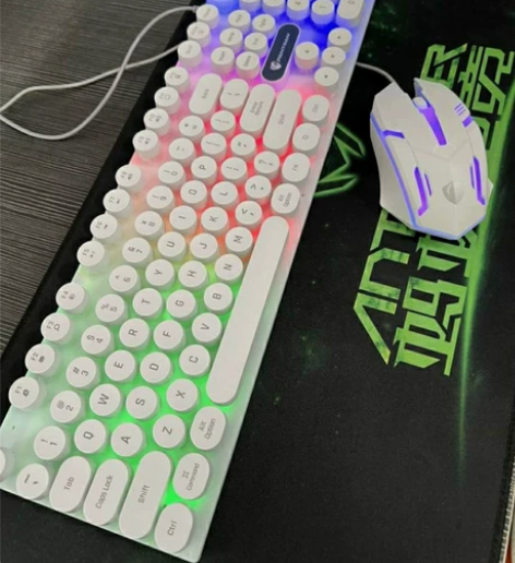 【特价甩卖】键盘鼠标套装发光机械手感电脑笔...