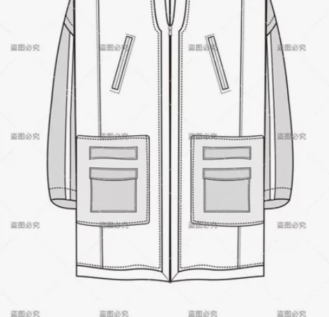 代画CDR简单的服装款式图，位图，设计图，...