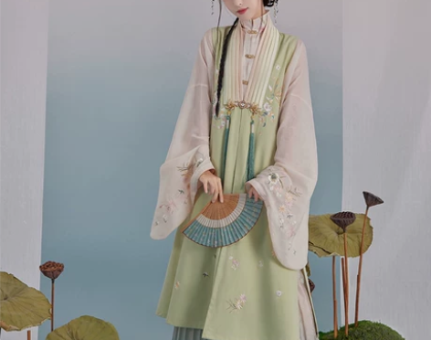 七月夕 青萝 原创早秋新款改良风琴褶比甲立...