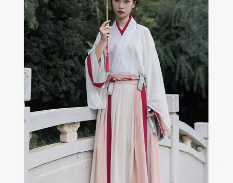 【秋色】五五年汉服女晋制交领齐腰一片式襦裙...