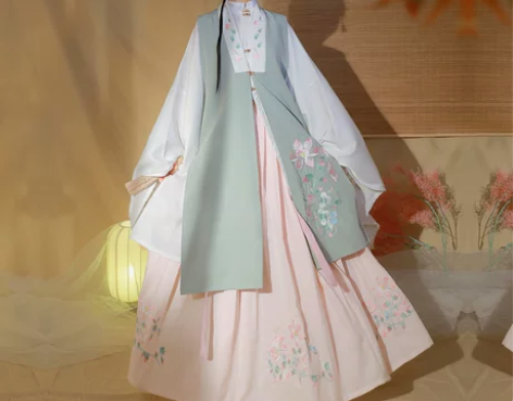 ?仙楚姬原创汉服女【陌颜】明制袄裙长比甲刺...