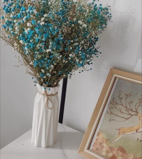 全新白色简约陶瓷花瓶水养北欧现代创意家居客...