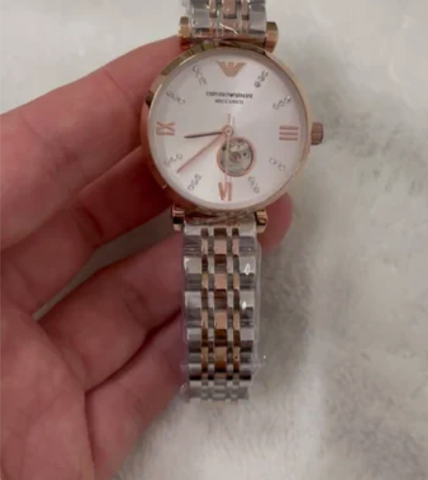 全新阿玛尼满天星手表 原单机械女表 镂空机...