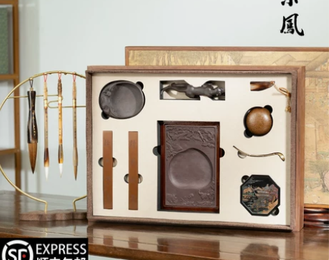 张小凤 汴梁徽景 文房四宝精品套装笔墨纸砚...