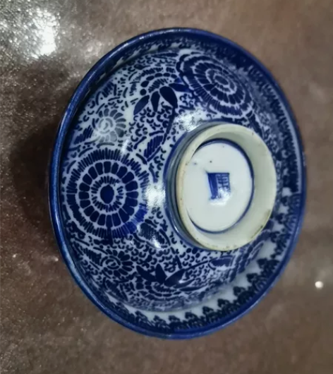 日本回流青花中古老盖碗 日本回流 青花  ...