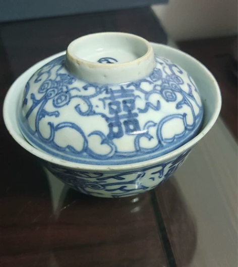 清晚青花两才盖碗，包老到代 感兴趣的话点“...