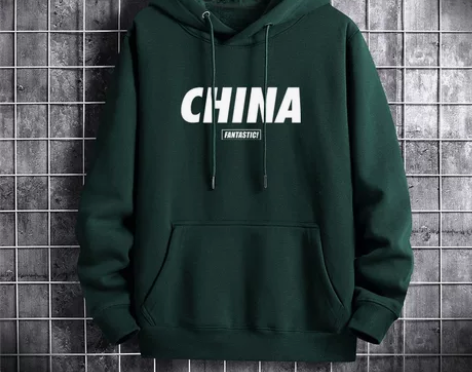 NASA加绒纯棉卫衣男国潮冬天连帽青少年字...