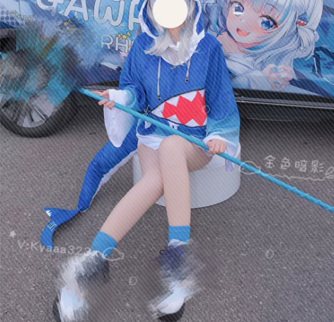 初兽猫家小鲨鱼古拉cos服+假毛（全套衣服...