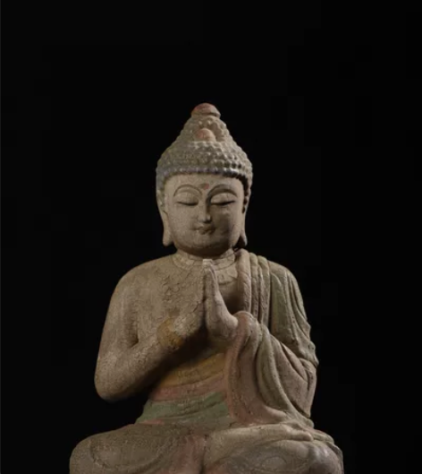 爷爷早年做串乡郎江南一带收来的木雕释迦摩尼...