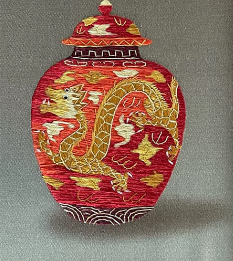 刺绣版画 金边框：18*11.5（不含黑色...