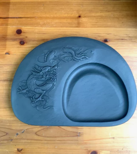 歙砚砚台 水波纹石 尺寸25cm