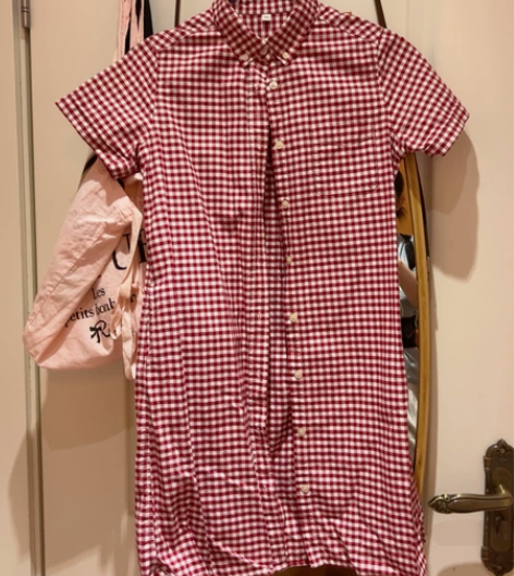 muji 格子连衣裙 童装系列，150 质...