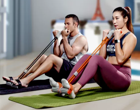 脚蹬脚蹬拉力器减肥神器多功能绳脚踏仰卧起坐...