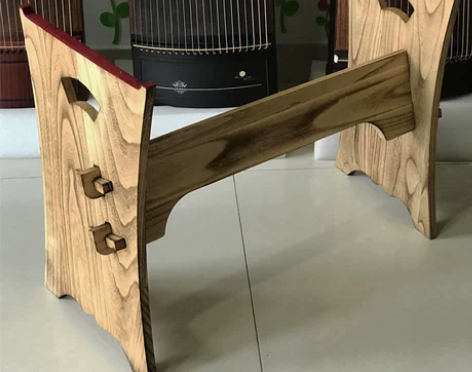 实木古筝架子纯桐木琴架 半筝架子 便携式筝...