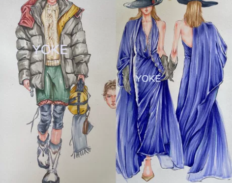 【代画】服装设计专业，价格便宜，服装设计线...