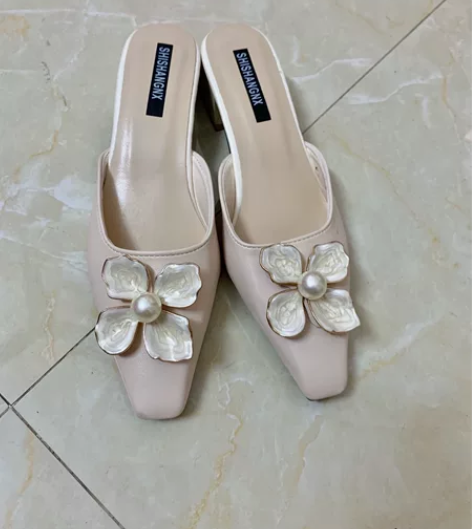 百搭包头鞋/单鞋/低跟鞋/粗跟鞋 35码，...