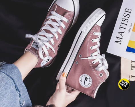 【回力旗舰店】高帮帆布鞋男女鞋学生韩版百搭...