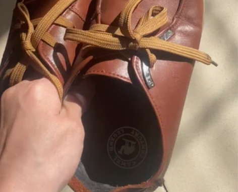 骆驼的纯羊皮鞋子正规大商场699购入，保真...