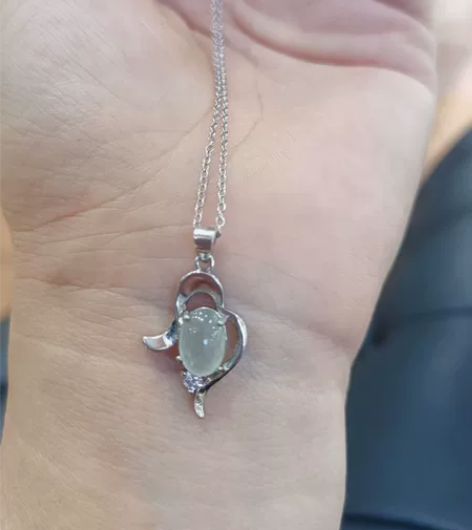 出～换  科幻可换 翡翠冰种白月光项链 很...