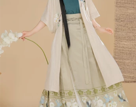 长干寺宋制原创汉服女古装长衫半袖百迭裙改良...