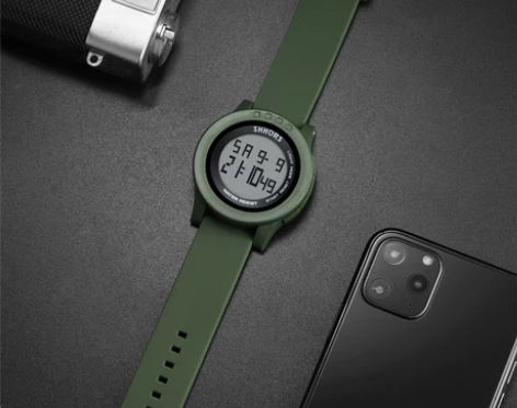 电子手表初高中运动防水简约多功能黑色男士