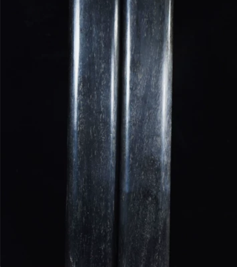 旧藏老紫檀镇尺一对书房大气民国风老物件包浆...