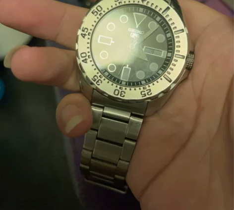 精工5号白牙水鬼手表镜片完美,保证正品。原...