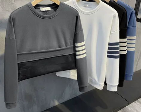 LUUD 冬装加绒加厚保暖男士圆领卫衣欧洲...