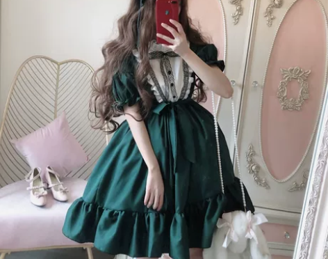 科幻lo裙）逗酱家唐顿庄园 L码，不过平时...