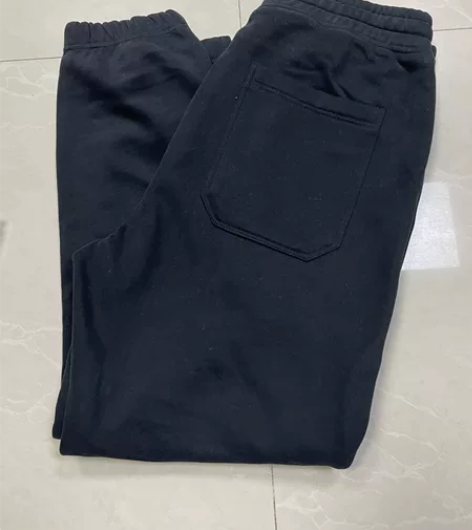 男士黑色束脚运动裤 秋冬款 加绒加厚时尚休...