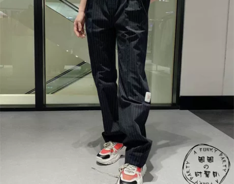 Alexander Wang大王高腰弹力条...
