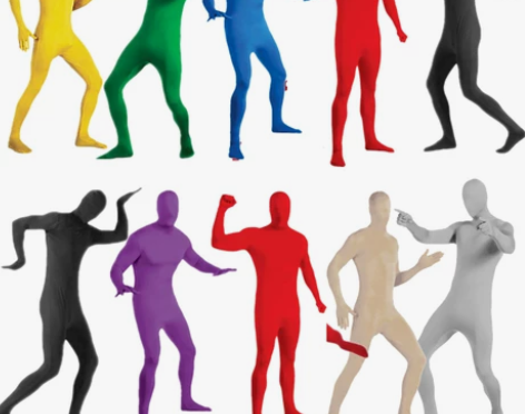 新款COS隐形人万圣节服装忍者隐身衣紧身衣...