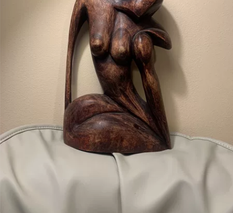 台湾品东西家居 桃花心木雕像 印尼坐者木雕...