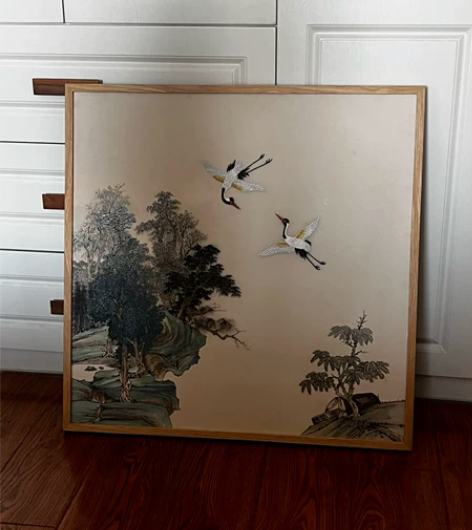 很和式的一副刺绣画。帮老爸转卖。立体感。 ...