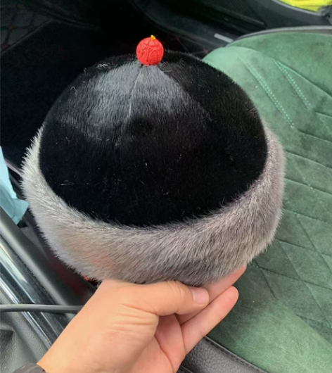 王爷帽真皮地主帽瓜皮帽海报毛皮帽子 真皮的...