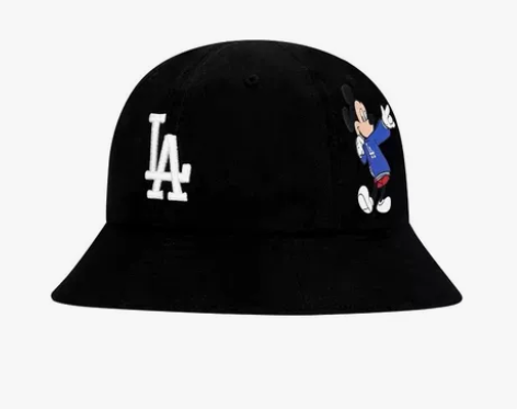 韩国正品MLB道奇队LA男女米奇联名款渔夫...