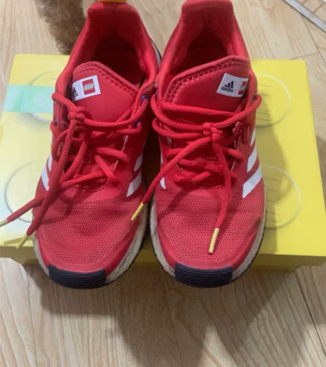 阿迪达斯正品女大童乐高联名款运动鞋36.5...