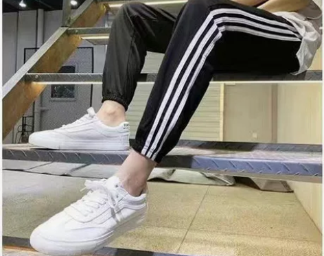 加绒三条杠运动裤男女秋冬季裤子韩版潮流百搭...