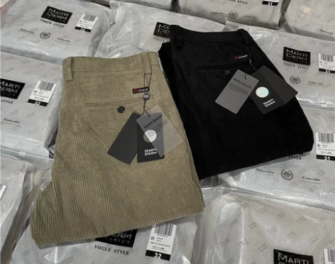 西班牙订单 秋冬男简约时尚保暖灯心绒商务弹...