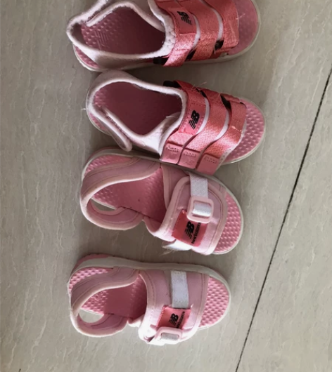 Newbalance新百伦粉色布材质凉鞋 ...