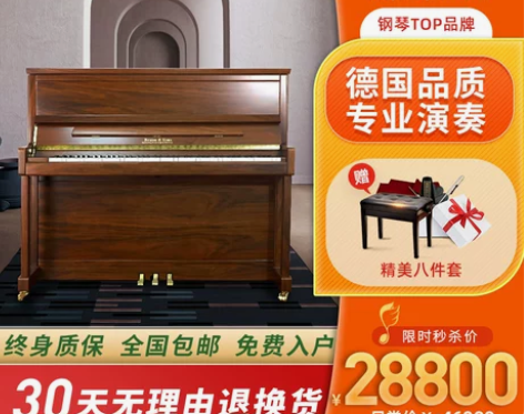 德国品质布鲁诺钢琴全新实木家用成人专业演奏...
