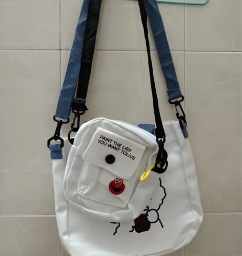 全新帆布包包女斜挎包手提包袋 新的 搬家带...