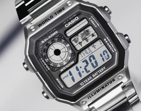 卡西欧大表盘CASIO AE1200WH小...