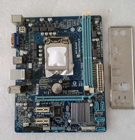 技嘉H61M-DS2，拆机主板成色如图，使...