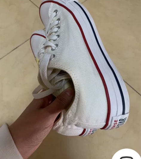 闲置匡威低帮帆布鞋，只穿过四五次，37码，...