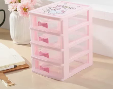 粉色卡通收纳箱 四层 规格如p2首页满20...