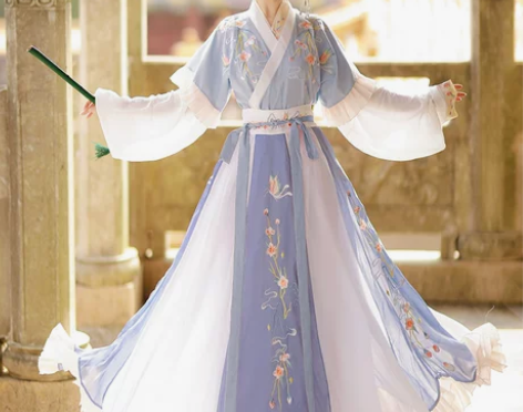 妃亦坊原创汉服女【蝶悦色】晋制半臂中国风交...