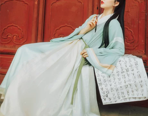 淡竹叶 花朝记原创设计 汉服女装襦裙 晋制...