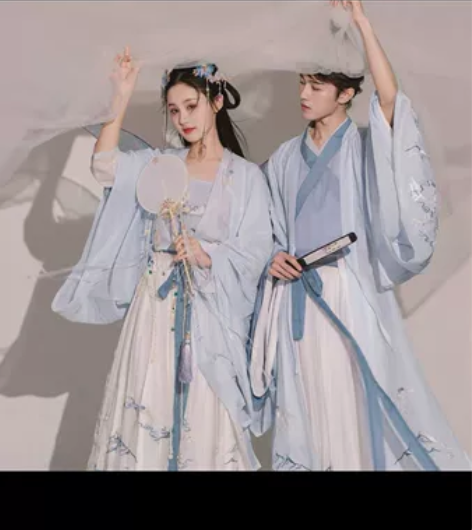【流烟昔泠-春风顾】汉服情侣男女CP大袖衫...